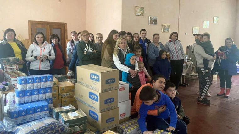 Monthly aid shipment to the military families